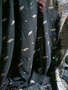 Black Beautiful Georgette Saree