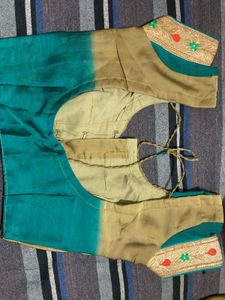 Golden Flower Work Saree