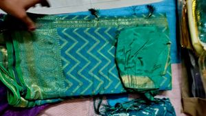 new dual shaded chiffon sea green saree