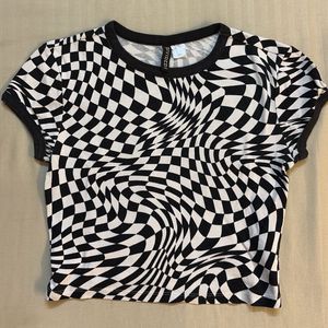 Checkered Crop Top