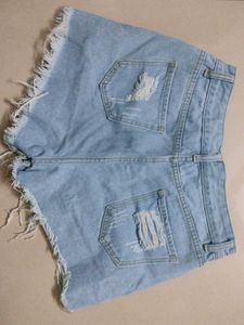 SHEIN Torn Denim Shorts