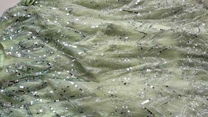 Heavy Mirror Work Light Green Lehenga