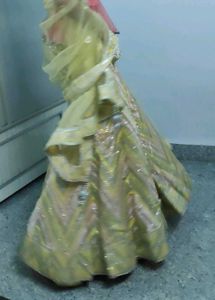 Yellow Lehenga With Silver Embroidery