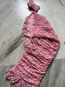 Pink Off-Shoulder Dress