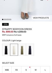 H&amp;M STRAPPY BODYCON DRESS