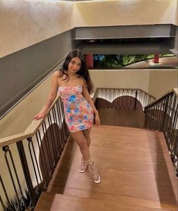 newme cord Floral Mini Dress