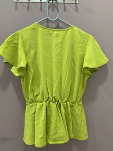 Green Cinched Top