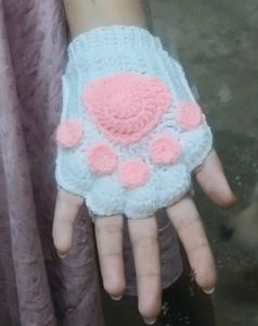 crochet cat paw gloves 🐾🧶
