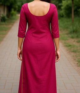 Elegant Magenta Midi Dress