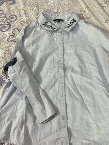 Cute &#39;Lucky Today&#39; Light Blue Top