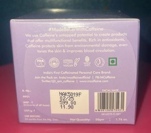 I&#39;m Caffeine Super Glow Flash Facial Mask Unopened