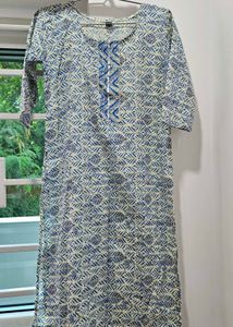 Printed Blue Kurta Set