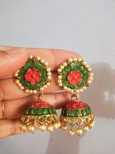 Radharani Pearl Jhumkas