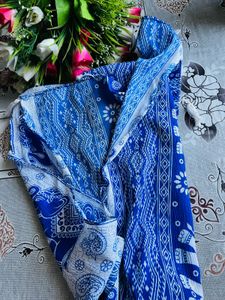 Traditional Indigo Bandhani Printed Scarf