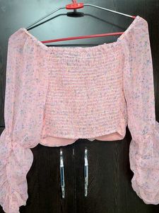 Floral Chiffon Long Sleeve Top