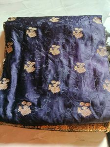 Elegant navy blue saree