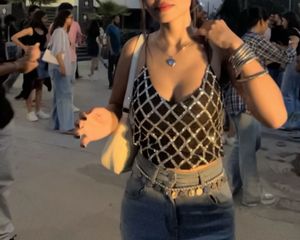 Sparkly Black Crop Top