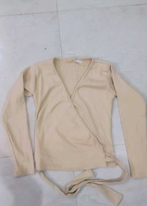 New Yellow Wrap Top