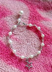 Pearl &amp; Star Charm Bracelet