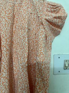 Peach Leopard Print Dress