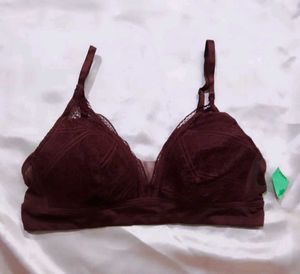 Burgundy Lace Bra