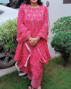Pink Printed Kurta set