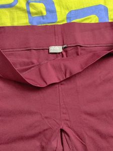 Wine/Burgundy Colour Plus Size Treggings