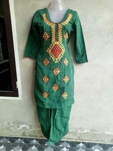 Green Pashmina Suit