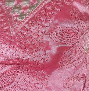 Pink Embroidered Saree