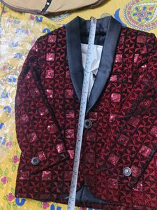 Sparkly Red &amp; Black Boys Blazer