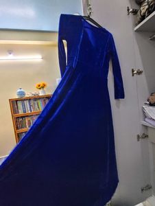 Royal Blue Velvet Gown