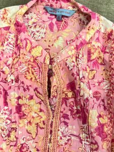 Ritu Kumar Pink Floral Bohemian dress