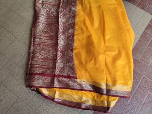 Multi Colour Yellow Saree