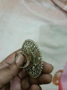Silver Oxidised Ring With Necklace