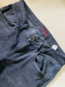 Flying Machine Black Washed Look Slim Fit Jeans- Size:34