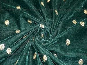 Green net sequins and zari work dupatta