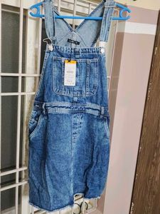 Zudio WomenDenim Adjustable Buckle Pinafore Dress