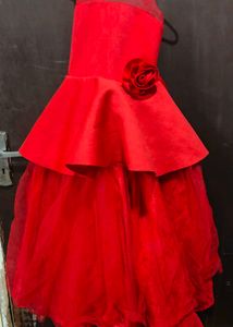 Red Rose Tiered Dress