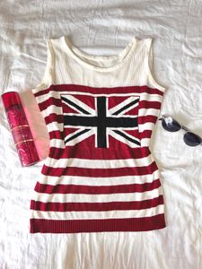 Imported Union Jack Knit Top