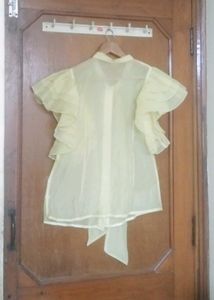 party wear Organza lemon Top