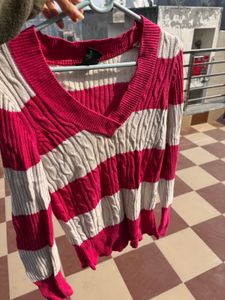 Bright pink colour pullover