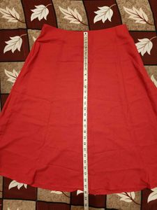 tokyo takies red midi skirt