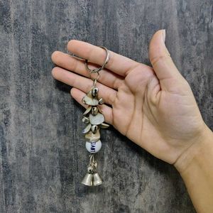 Handcrafted Seashell Keychain with &#34;LOVE&#34; charm