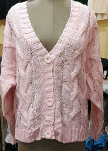 Pink Knit Cardigan