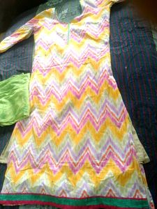 Multicolour Top With Dupatta