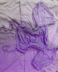 🎀Lavender Mesh Top.SIZE-28-34.NOT WORN EVEN ONCE