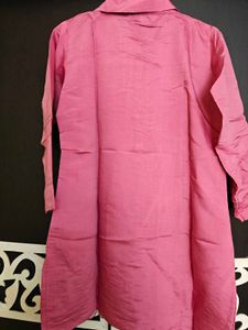 Embellished Pink Co Ord Set With Flower Embroidery