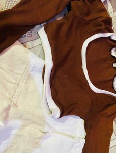 Brown Crop Top