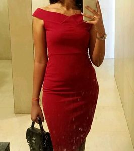Red Offshoulder Dress