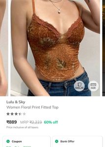 Woman Floral Print Top